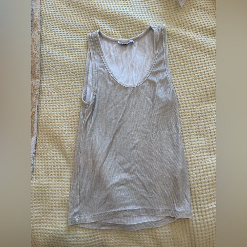 Zara Gold Sparkly Tank Top